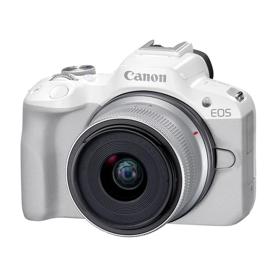 EOS R50 RF-S18-45 IS STM レンズキット [ホワイト]デジタル一眼カメラ