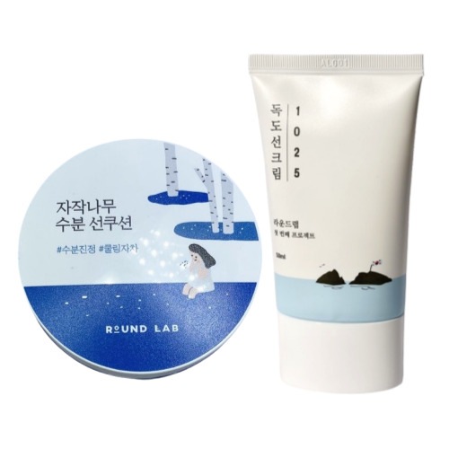 [UVケアセット]1025 独島 日焼け止め 50mL+白樺水分サンクッション 15g