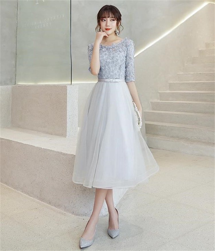 激安セール タキシード 洗練された ロングスカート 中袖ワンピース 中長 大人気 ドレス カジュアル 花嫁服 ワンピース エレガント