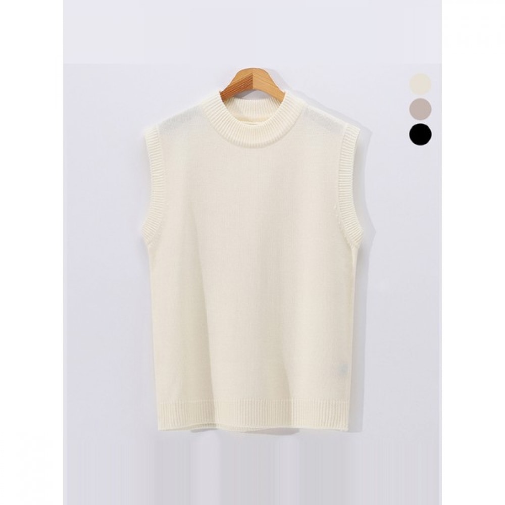 (ジュアンス) ベーシックベーシック無地ハーフネックニットベスト OSSW6354