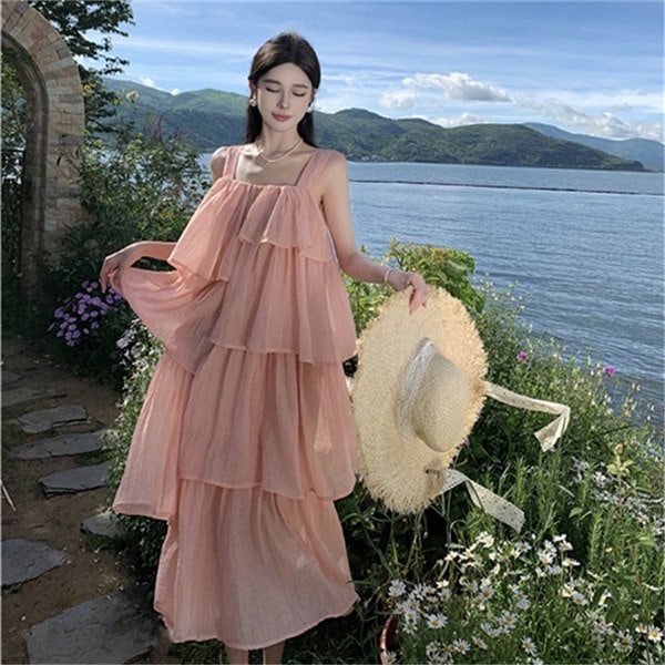 リゾートワンピース レディース サマードレス ワンピース Aライン ハワイ 沖縄 旅行用 大人 20代 30代 40代 可愛い お洒落 花柄 ふんわり フェミニン 薄手