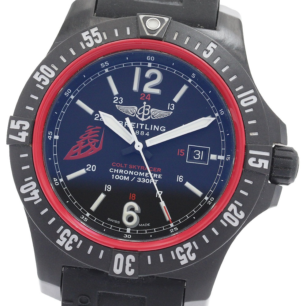 ブライトリング BREITLING X74320 コルト スカイレーサー チーム室屋義秀 日本150本限定 デイト クォーツ メンズ 箱・保証書付き_922395【中古】