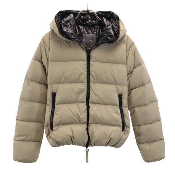 ブルガリア製 ダウンパーカー 38 ベージュ ESTERNO-AUBER ジャケット レディース