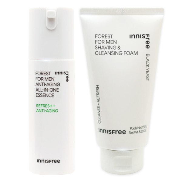 イニスフリー フォレスト フォーマン オールインワン エッセンス+シェービングフォームの2種構成