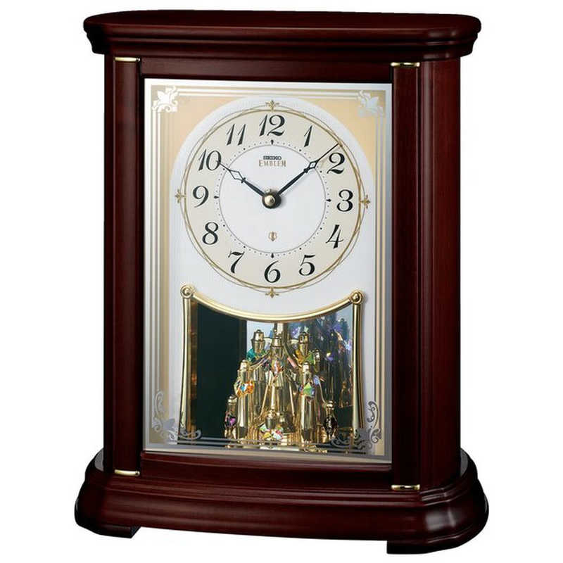 セイコー　置時計 ( エムブレム) ［電波自動受信機能有］ 濃茶　HW204B 35,750円