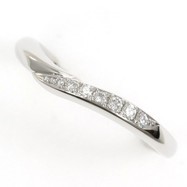 PT900 プラチナ リング 指輪 9.5号 ダイヤ 0.06 ブルーダイヤ ジュエリー 中古