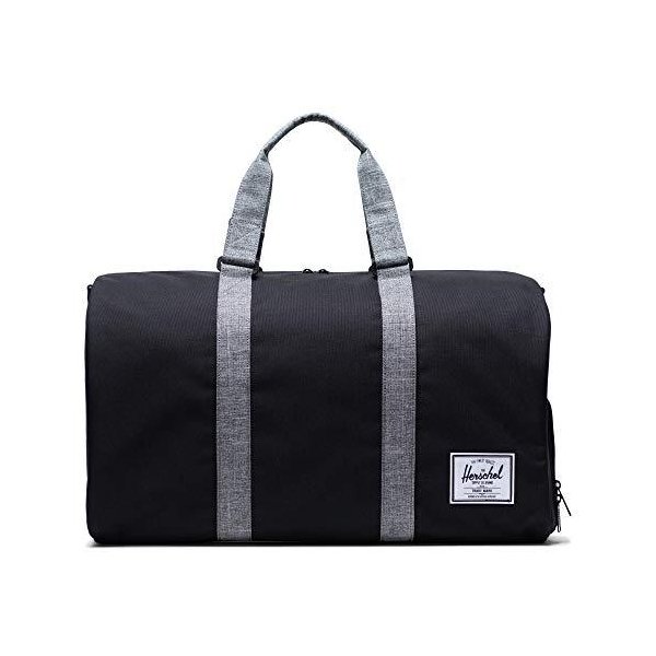 Herschel Novel Duffel Bag， Black/Raven Crosshatch， Classic 42.5L 並行輸入品