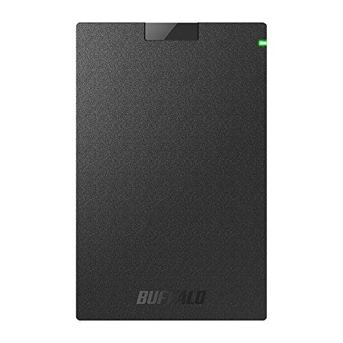 BUFFALO USB3.2(Gen1)対応ポータブルHDD Type-Cケーブル付 2TB ブラッ