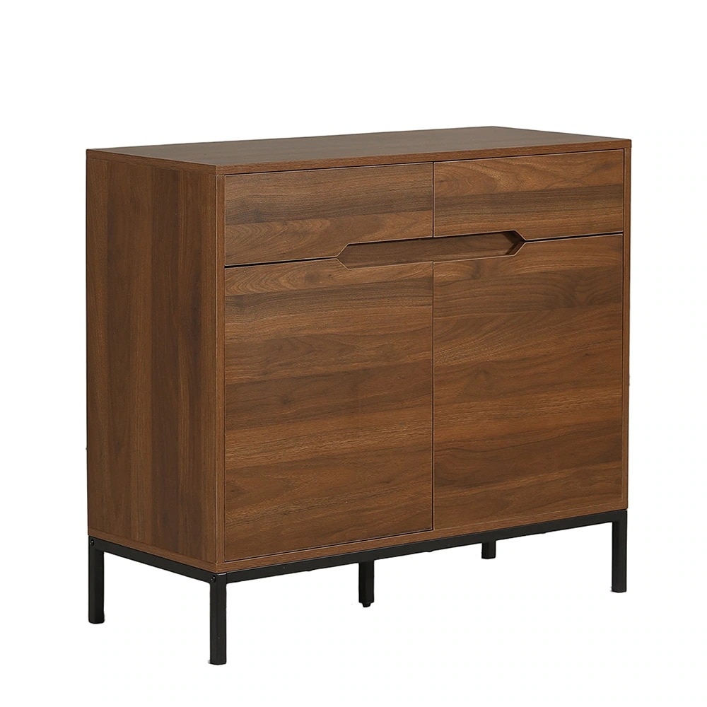 【国内即日発送】【幅90cm】キャビネット 木製 脚付き 収納棚 チェスト サイドボード リビングボード 引き出し付き 両開き 扉付きシェルフ 大容量収納 ローチェスト タンス コード穴 木目調 テレ