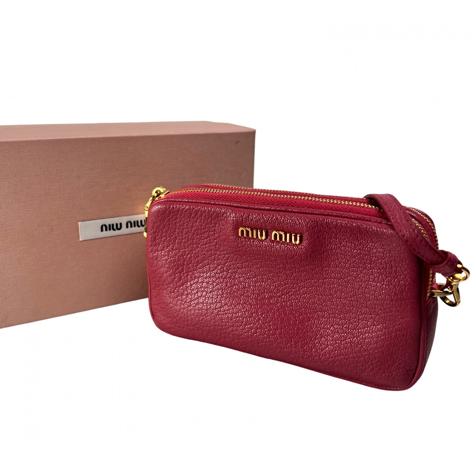 MIU MIU ミュウミュウ マドラス レザー ハンドバッグ A-13346