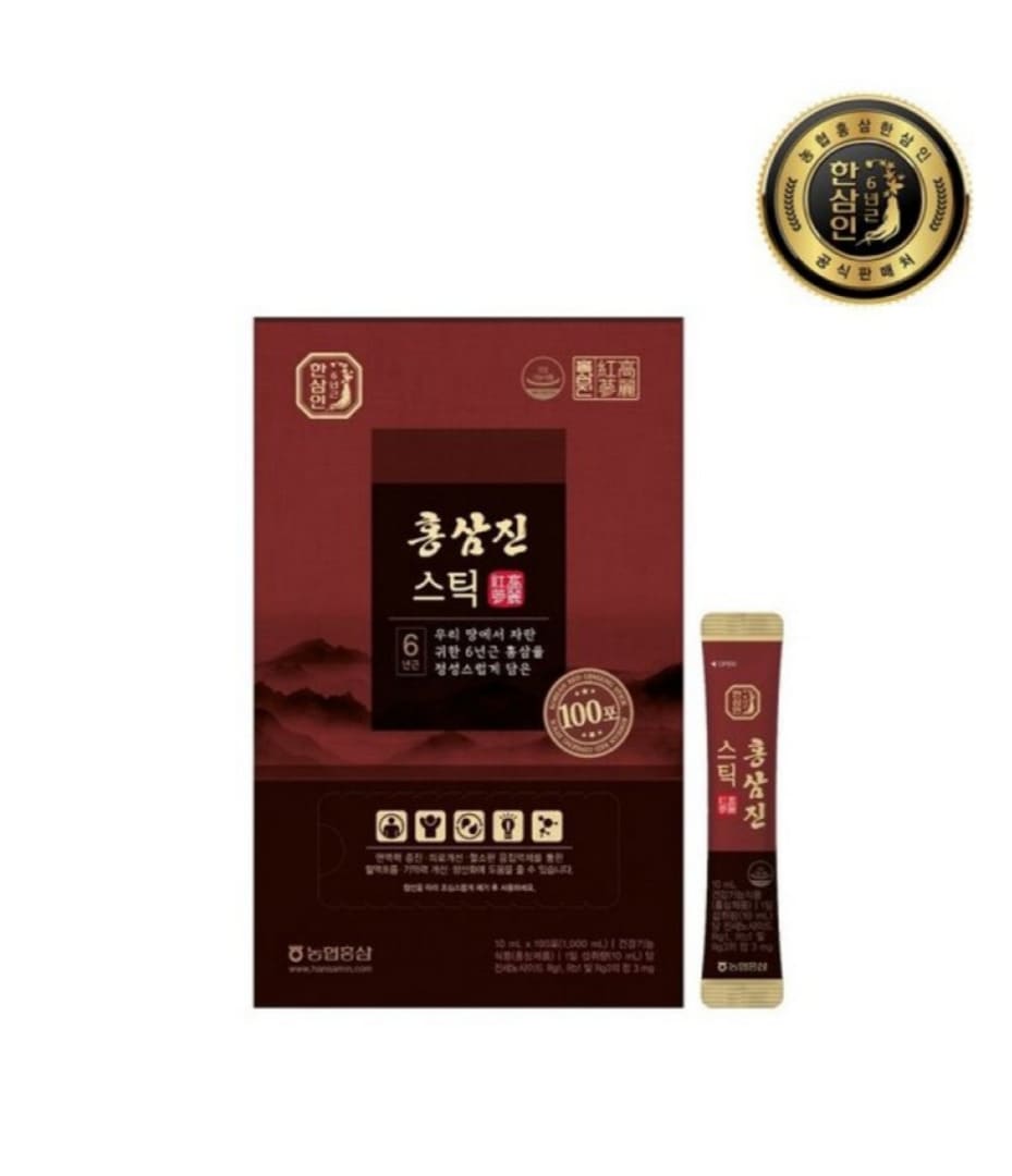 紅参エキススティック10mlX100韓国6年根高麗人参濃縮液信頼できる農協紅参