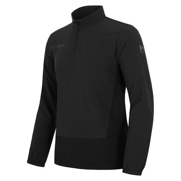 アウトドア男性秋の登山ジップアップTシャツMXUFT014BK_IC