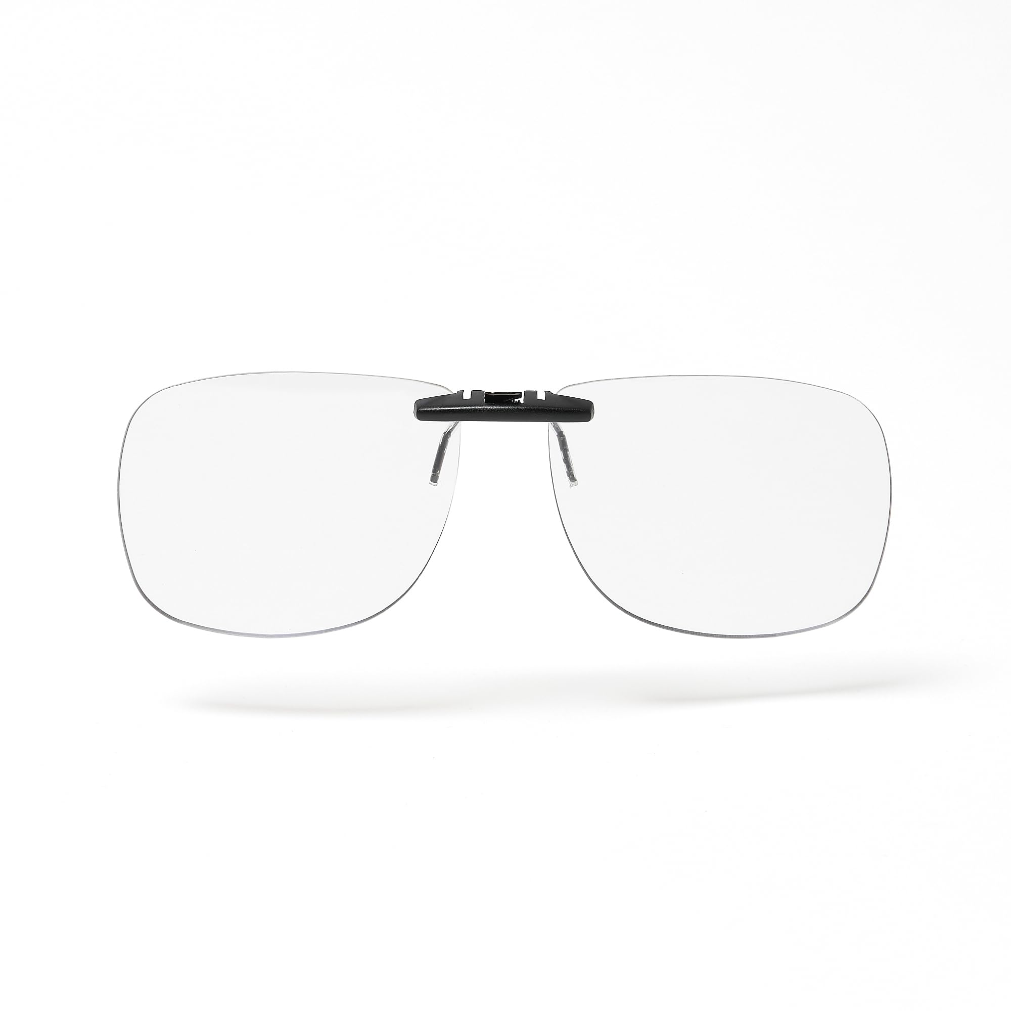 [404EYEWEAR] 夜間運転用偏光透明サングラス ナイトドライブ (ブラック, クリップオン)