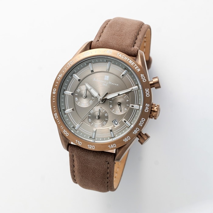 腕時計 クロノグラフ レザーベルト SM23104-KHKH