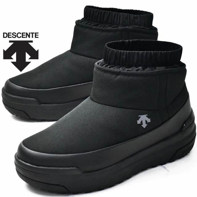 デサント メンズ スノーブーツ 防水 ウィンターブーツ レディース 防寒 スノーシューズ 雪道対応 歩きやすい 冬底 保温 滑らない ブラック 黒 冬靴 ディートレース UNC MID DU4FBT0