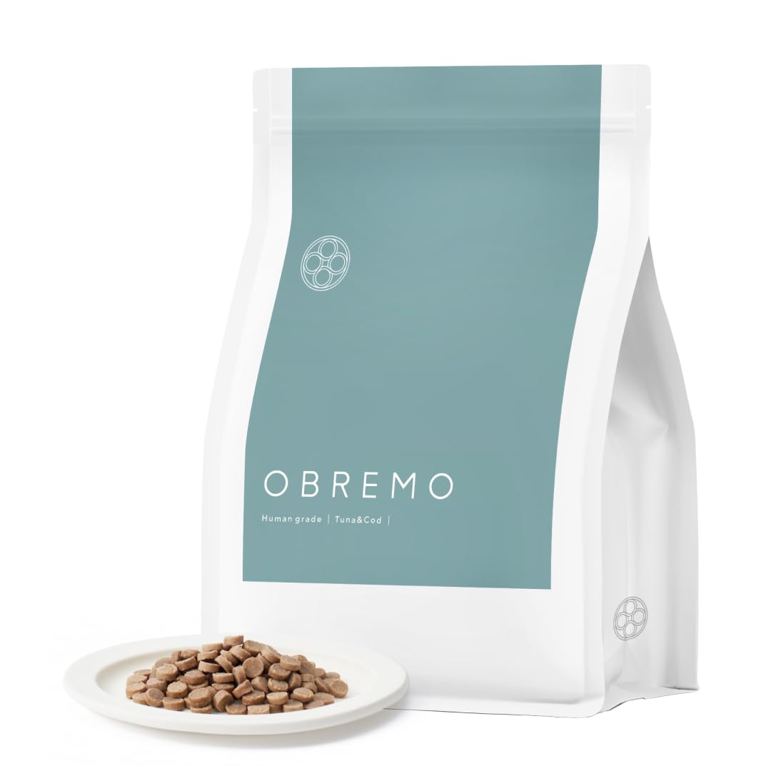 OBREMO オブレモ ドッグフード まぐろ＆たら 全犬種 成犬用 ペットフード ドライ ドッグフード 総合栄養食 小麦グルテンフリー （800g×1袋）