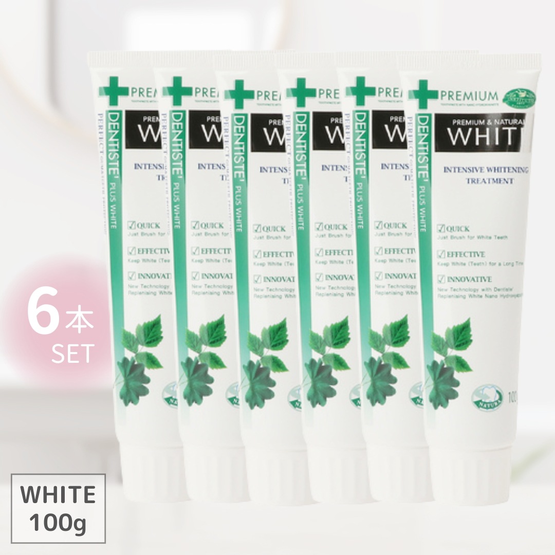 デンティス ホワイトニング 歯磨き粉 チューブ ミント 口臭ケア 100g 6本セット