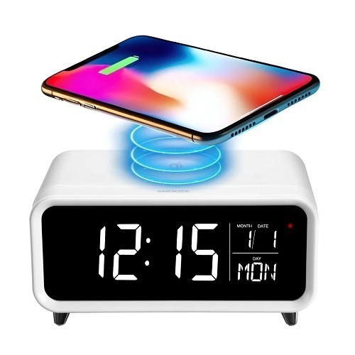 ワイヤレスチャージングクロック Ｑｉ充電　QA-06