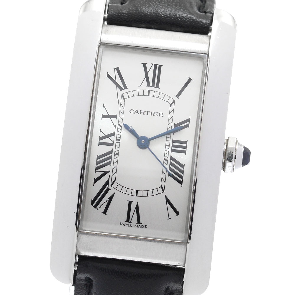 カルティエ CARTIER WSTA0017 タンクアメリカンMM 自動巻き ボーイズ 保証書付き_894877【中古】