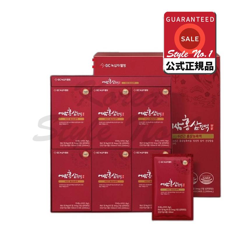 GCグリーンクロスウェルネスオサムレッドサムジン液24p +ショッピングバッグ1.2L