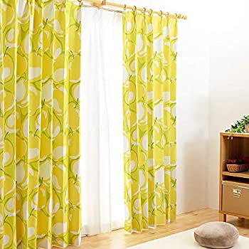 アイリスプラザ カーテン ポワール グリーン 幅100cm丈210cm 2級遮光