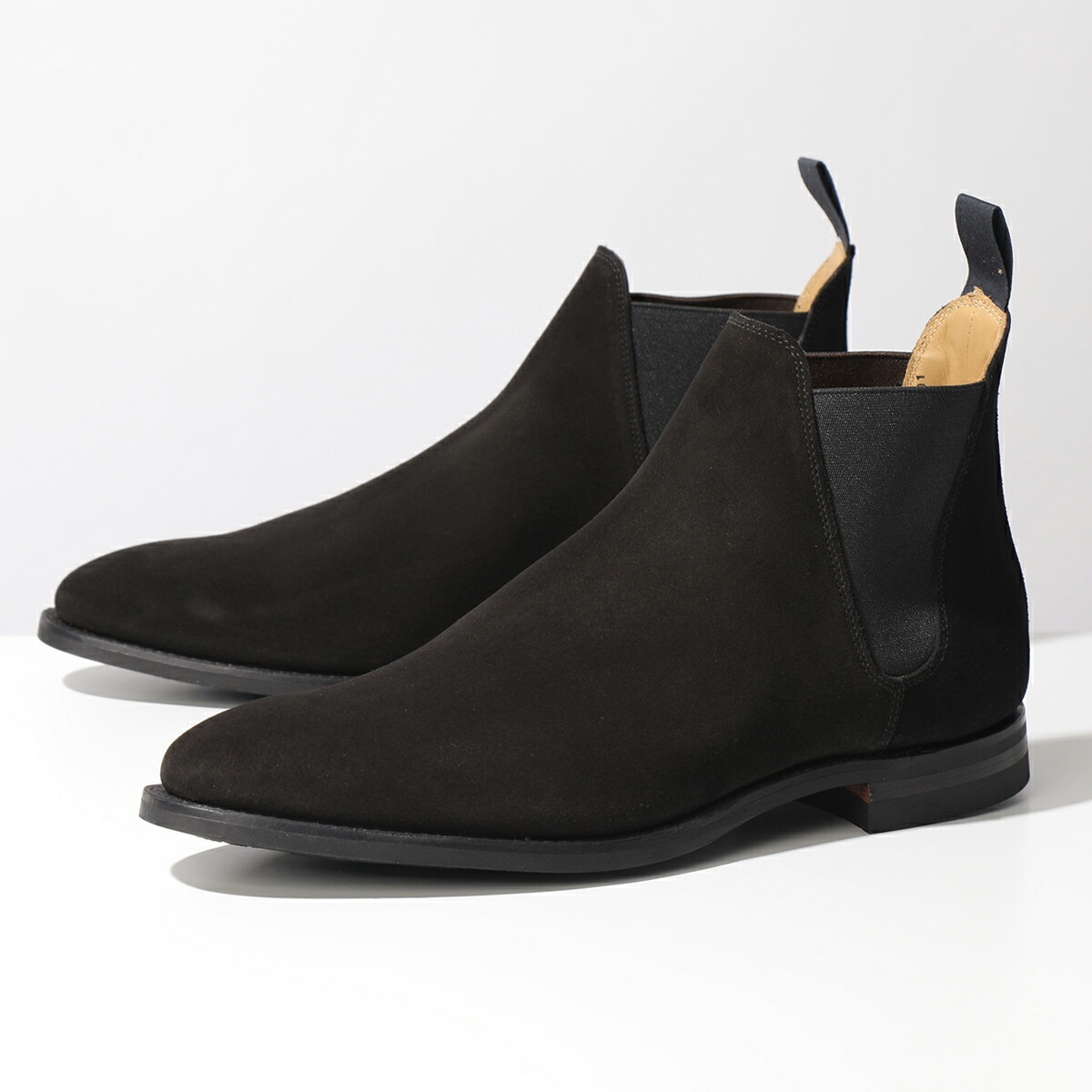 CROCKETT&JONES クロケットアンドジョーンズ チェルシーブーツ Chelsea 8 25887A S01C1 メンズ スウェード サイドゴア 靴 Black 56,498円