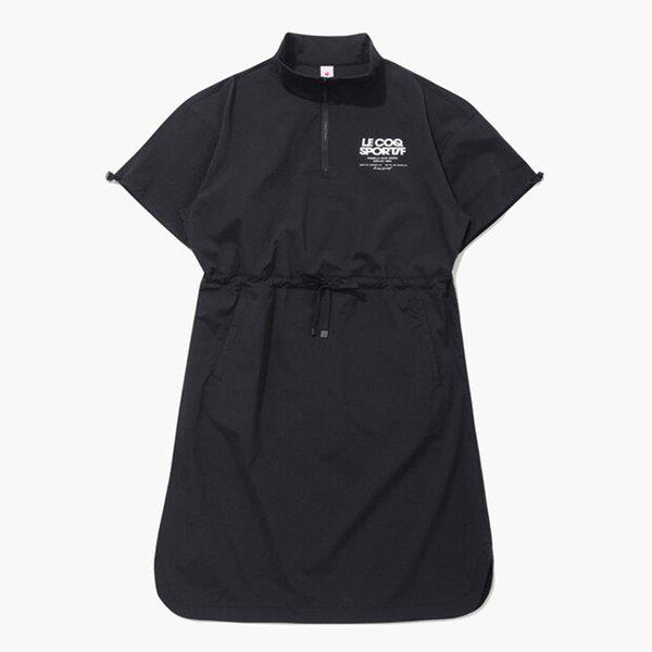 [] 女性用ストレッチウーブンルーズフィットワンピース QQ122OOP29-BLK0