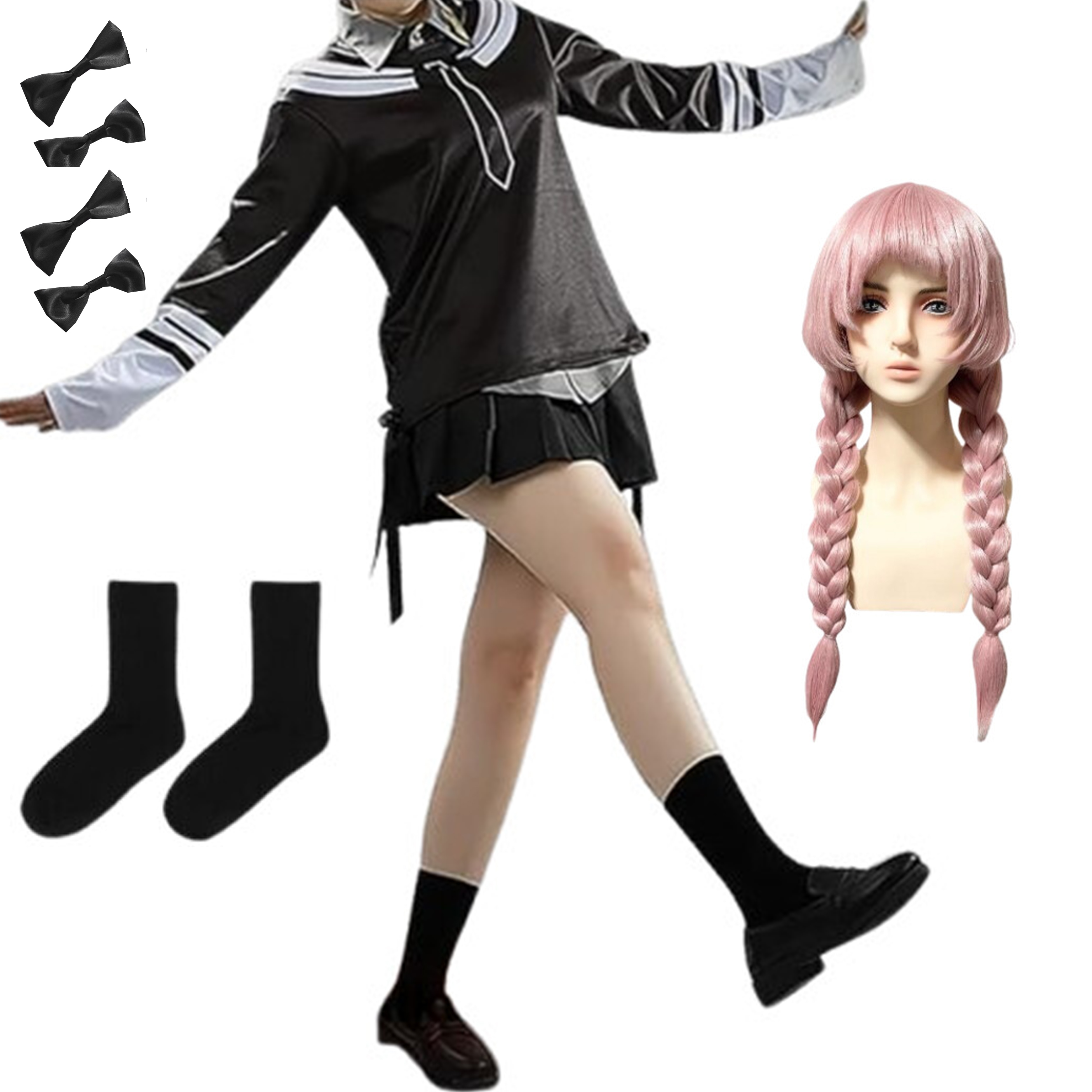 にじさんじ 周央サンゴ コスプレ 衣装 ハロウィン イベント 撮影 生徒会 お祭り 衣装＋髪飾り＋靴下付き セット ウィッグ 追加可能 ンゴちゃん 周央 サンゴ すおうさんご コスプレ 七次元生徒会