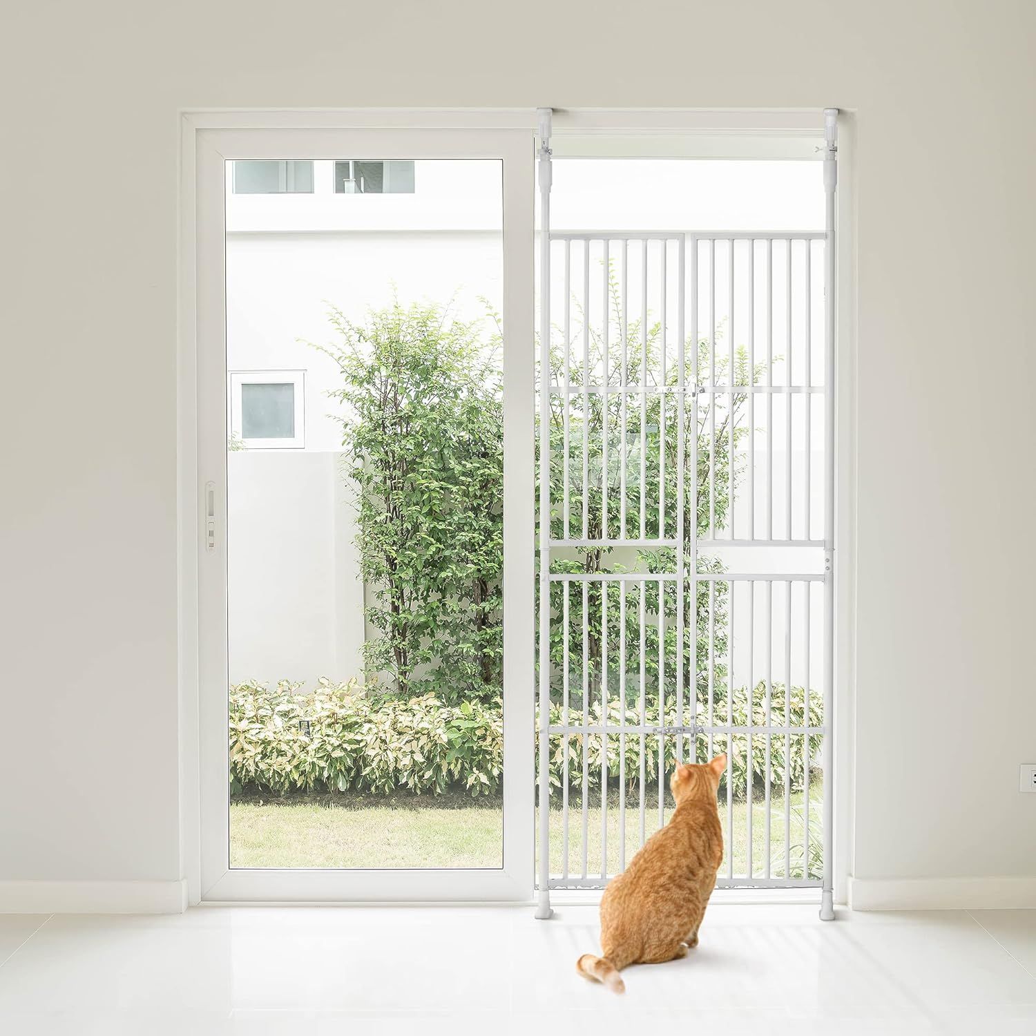 ペットケージ ペット用 ハイタイプ 高さ調節対応 205~285cm ドア ケージ 取付幅85~91cm 留守番 保護 ネコ 脱走防止 柵 フェンス 猫用 多頭飼い 多頭 スチール 通風性 新生活 1 8,472円