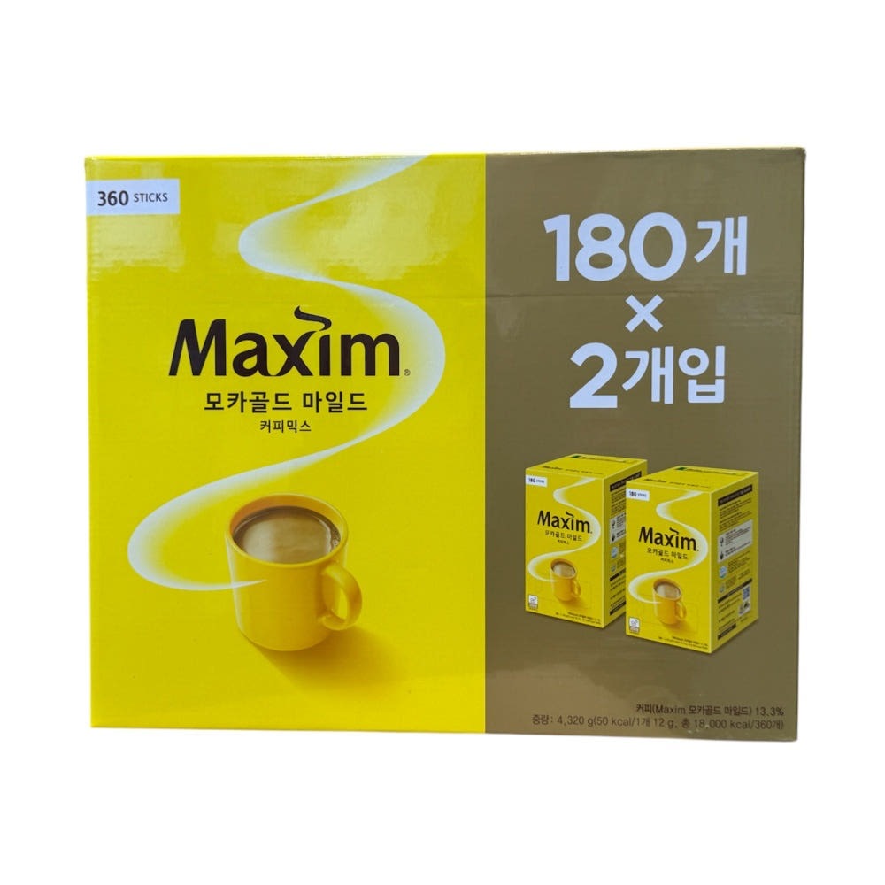 [韓国コーヒー] 맥심 모카골드믹스 180 x 2입 / 맥심 화이트골드믹스 180 x 2입 韓国食品