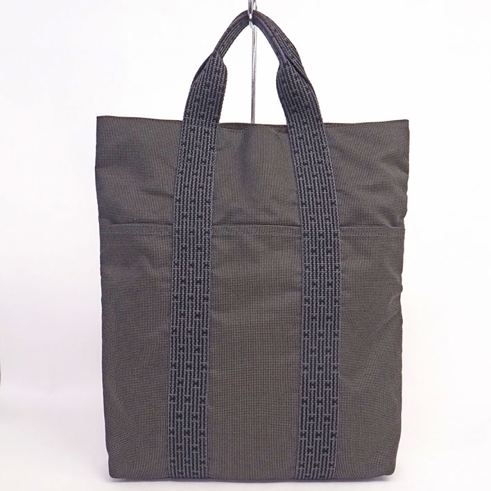 【美品】エルメス カバス Hロゴ エールライン 男女兼用 【トートバッグ】