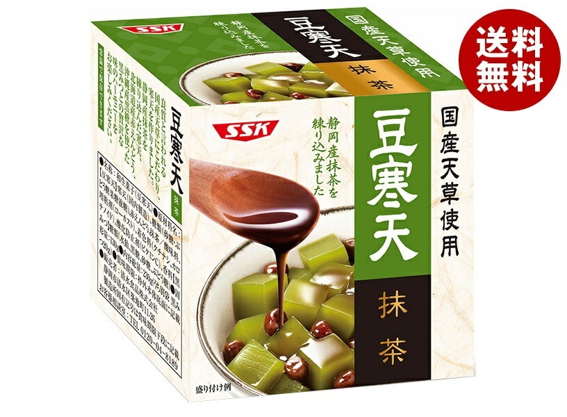 SSK 国産天草使用 抹茶豆寒天 230g×12個入×(2ケース)