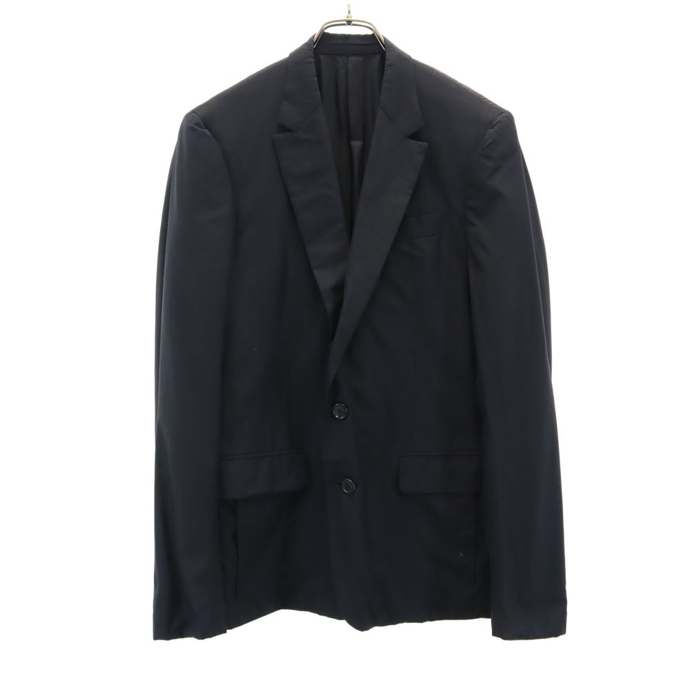 イタリア製 テーラードジャケット 48 ブラック ブレザー メンズ