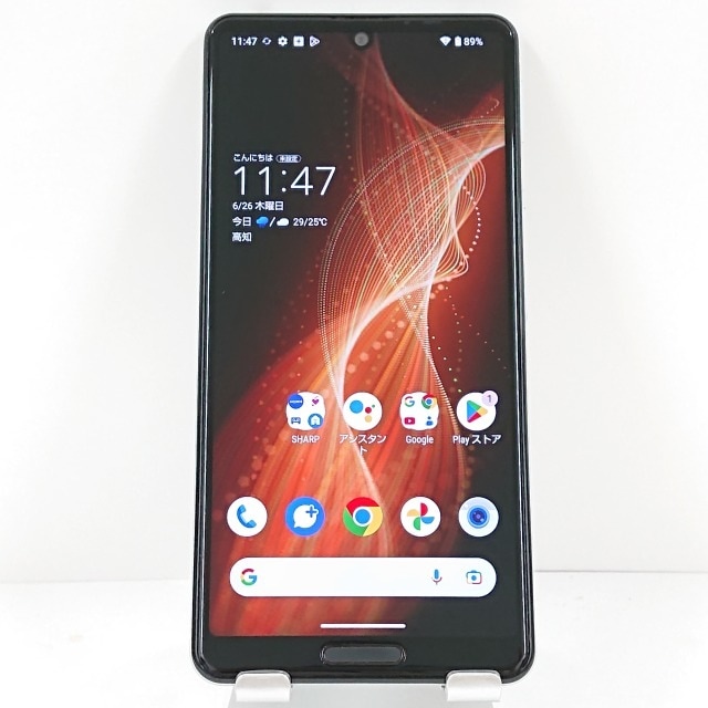 AQUOS sense5G SHG03 au オリーブシルバー 送料無料 本体 c13222 【中古】