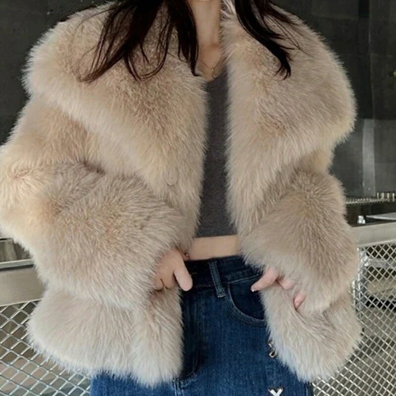 アウターファーコート 秋 冬 保温 ジャケット 厚手 ゆったり ショートコート トップス