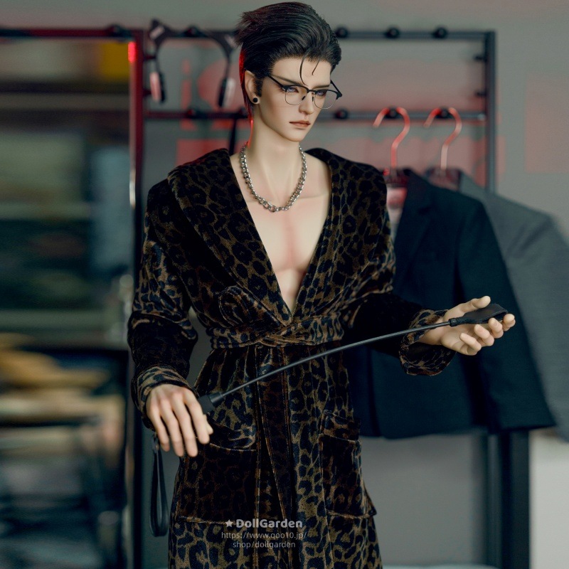 BJD 1/3 70cm 73cm 75cm 77cmドール服 バスローブ 豹柄 クリスマス赤色 70cm+/龍魂73/ID75/YC77サイズドール用 ドールウェア 球体関節人形用衣装