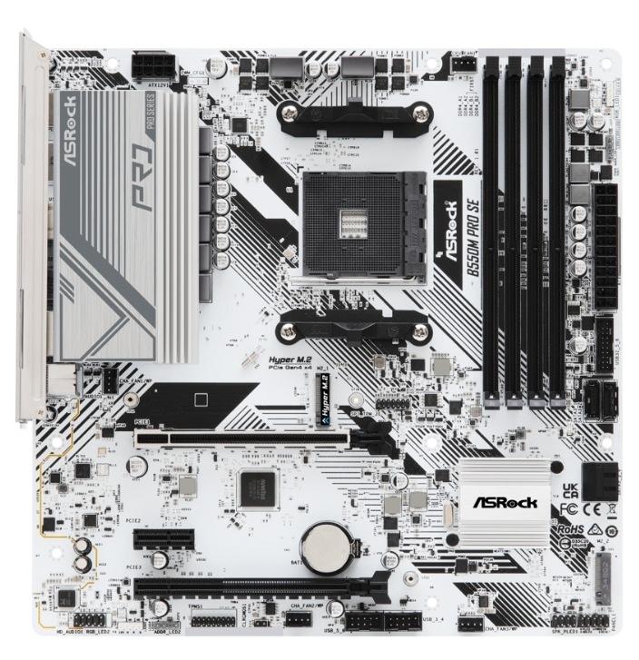 ASRock B550M Pro SE AM4 DDR4 SATA 6Gb/s 1 PCIe 4.0 x16 Micro ATX Motherboard