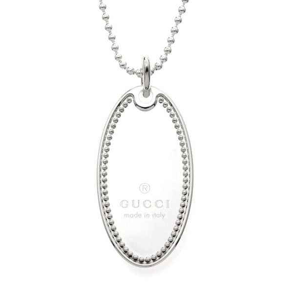 GUCCI 190462-J8400-8106 グッチ オーバルタグ ペンダント ネックレス イタリア製 スターリングシルバー