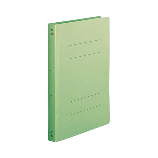 (まとめ) TANOSEE フラットファイル（厚とじW） A4タテ 250枚収容 背幅28mm 緑 1セット（10冊） (×10セット)