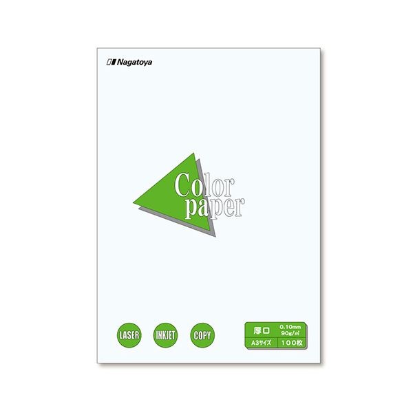 (まとめ) 長門屋商店 Color Paper A3 厚口 白 ナ-1301 1冊（100枚） (×10セット)