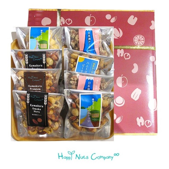 【ミックスナッツ】湘南/鎌倉ものがたりナッツ詰め合わせ 6種類 マカダミアナッツ アーモンド ピーナッツ ミックスナッツ 各種 ８個入り カジュアル箱 鎌倉発祥のナッツ専門店