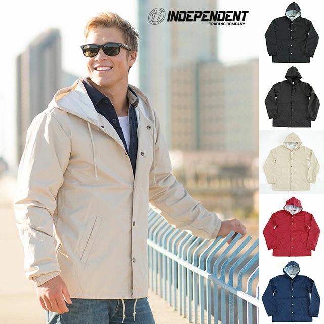 インディペンデント INDEPENDENT TRADING COMPANY ナイロン フード付きコージャンパー・ブルゾン
