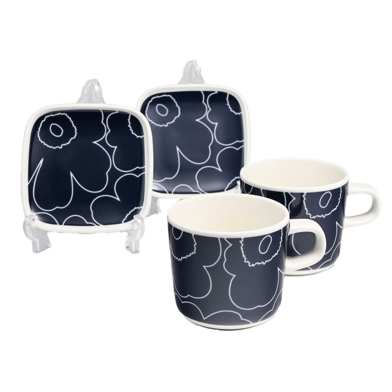 ペアセット コーヒーカップ マグカップ 200ml プレート 60周年記念 ピイルト ウニッコ ダークブルー 73693 073693 150 北欧デザイン 8,625円