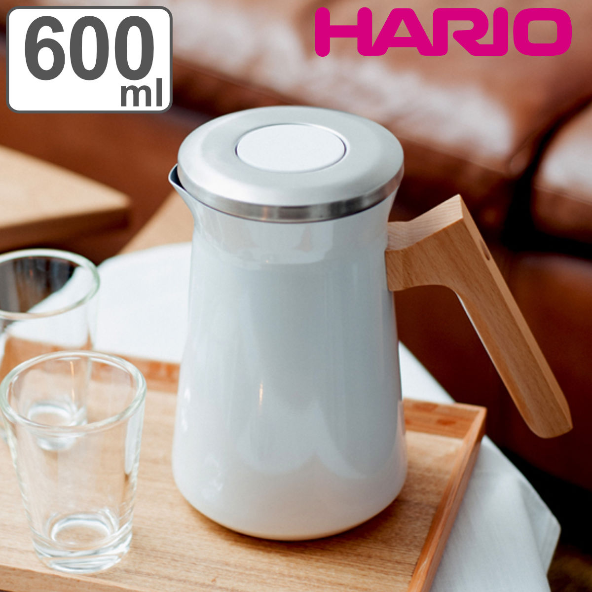 ハリオ ポット 600ml Stainless Thermal Pot ステンレス HARIO 卓上ポット 保冷ポット 保温ポット 保温 保冷 卓上 コーヒー 珈琲 お茶 紅茶 二重構造
