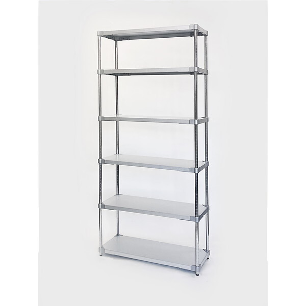 アイ・エル・シー GGS6-3590 燕三条製 PROFACE ガルバリウムソリッドシェルフ6段 350×900×2100 クロムメッキポール メーカー直送