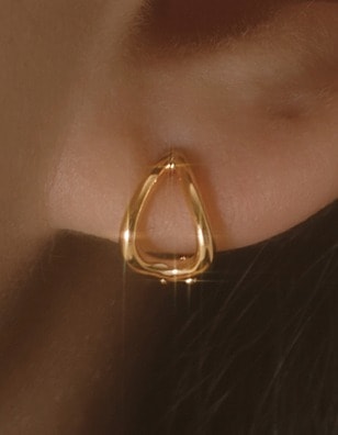 14k post ブルーノ ワンタッチ リングピアス