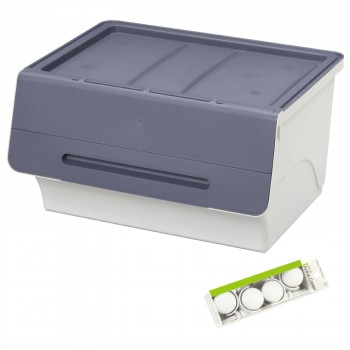 収納ケース フロック ワイド30深型 2個組 キャスター付き fr-W30-2+K サンドネイビー/NV