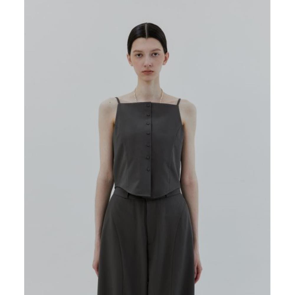 TREEMINGBIRD Bustier Setup Blouse Khaki Gray TMB232SL4 14,525円