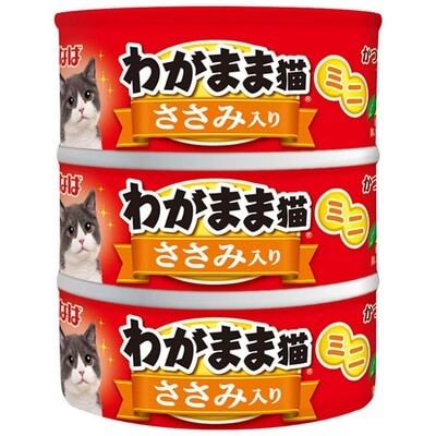 【24個セット】いなばペットフード わがまま猫まぐろミニささみ入り60g×3
