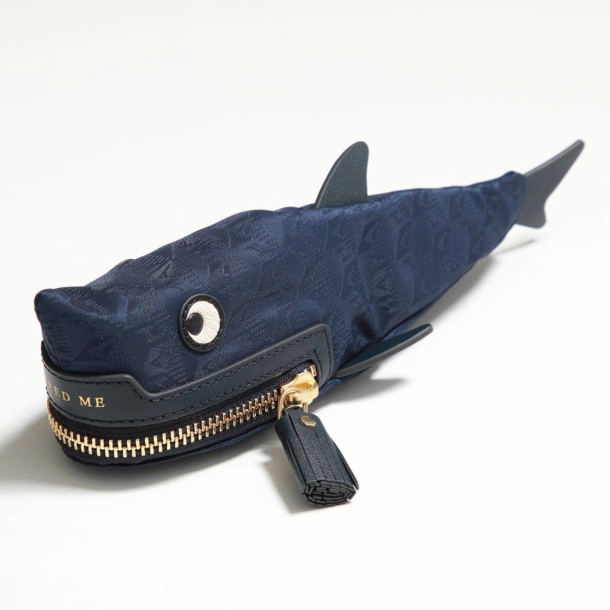 ANYA HINDMARCH アニヤハインドマーチ ポーチ Pens Shark 196154 レディース ペンケース コスメポーチ 小物入れ NEW-MARINE